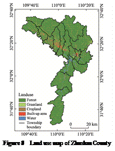 ??????:  

Figure 8  Land use map of Zhushan County
